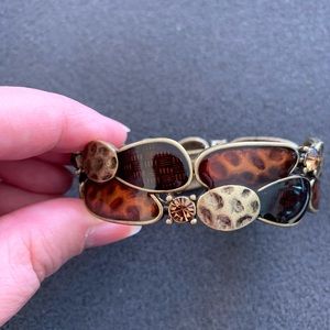 Lia Sophia Bracelet Brown Cut Crystals